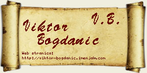 Viktor Bogdanić vizit kartica